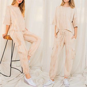 CASUAL DOLLZ 2 piece tie dye top and jogger set